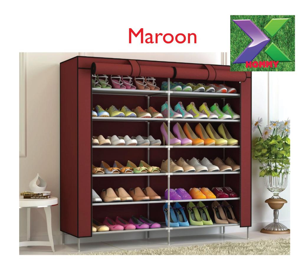 Maroon shoerack